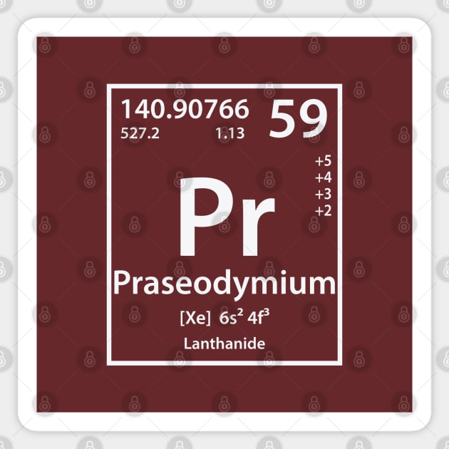 Praseodymium Element Sticker by cerebrands